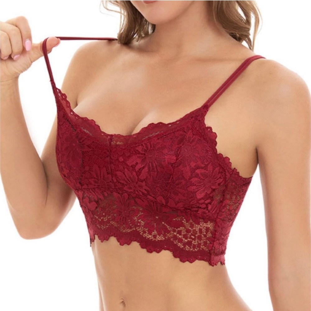 Floral Lace Wireless Cami Bralette